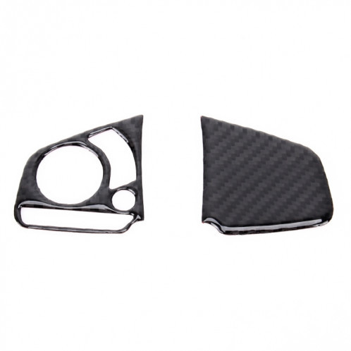 2 en 1 en fibre de carbone garniture de bouton de volant intérieur autocollant bricolage pour Honda Civic 10e génération (général) SH4533324-07