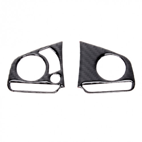 2 en 1 en fibre de carbone garniture de bouton de garniture intérieure autocollant de bricolage pour Honda Civic 10e génération (Deluxe) SH4534194-08