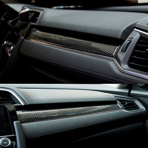 3 en 1 en fibre de carbone contrôle central engrenages panneau de changement de couverture garniture décalcomanies autocollant décoratif pour Honda Civic 10e génération SH45391084-07