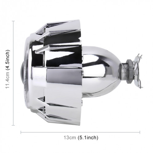Phare de lentille de projecteur bi-xénon IPHCAR G262 H1 3.0 pouces 12V avec décoration d'angle exquis pour la conduite à droite (rouge) SH740R1012-015