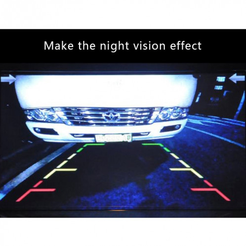 720 × 540 Pixel efficace PAL 50HZ / NTSC 60HZ CMOS II imperméabilisent la caméra de secours universelle de vue de voiture de voiture avec la lampe de 4 LED, CC 12V, longueur de fil: 4m SH4785622-09