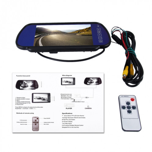 Moniteur de voiture de couleur de TFT-LCD de vue arrière de 800 pouces de 7 pouces, fonction automatique d'écran d'inversion de soutien SH5174417-010