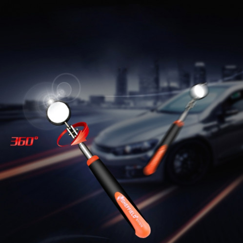 Châssis de voiture rétractable Miroir d'inspection télescopique avec 1 LED de LED PCS 5 mm, Diamètre du miroir: 55 mm, Longueur d'expansion maximale: 940 mm SC52689-011