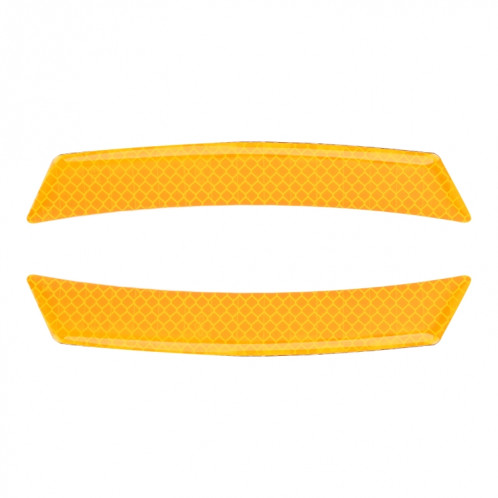 2 pcs auto-styling roue sourcil autocollant décoratif bande décorative (jaune) SH328Y129-07
