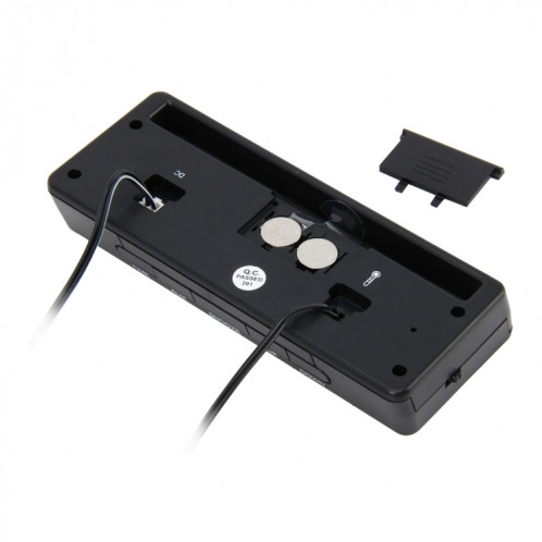 Numérique Voiture Thermomètre Tension Mètre Lumineux Horloge Testeur Détecteur Multifonction Voiture Horloge Numérique avec Thermomètre et Voltmètre Automobile SN5435907-06