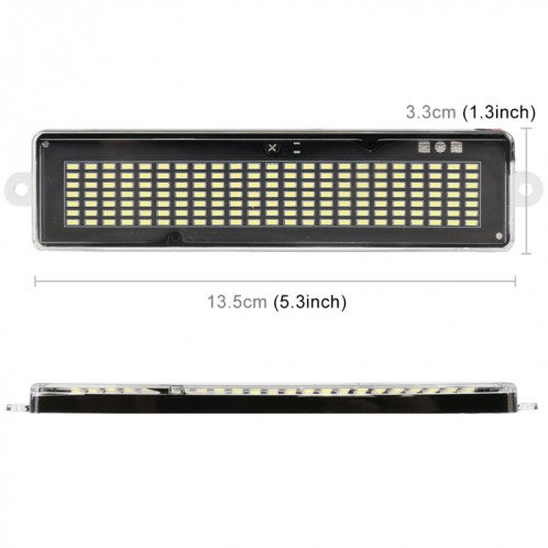 DC 12V voiture LED panneau de message de vitrine programmable panneau d'éclairage d'affichage à défilement avec télécommande (lumière blanche) SH76WL1841-010