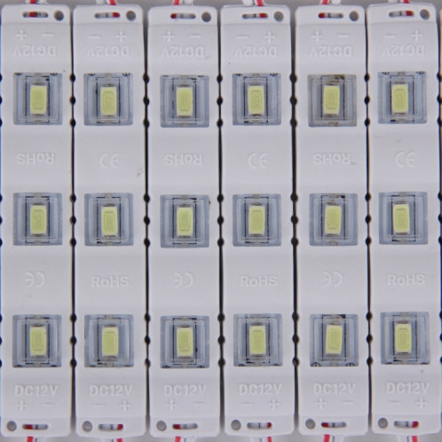 20 × 1W Sign LED Modules d'éclairage, 20 PCS DC 12V 3 SMD-5630-LEDs Module étanche Super Bright Light (lumière blanche) SH01WL804-05