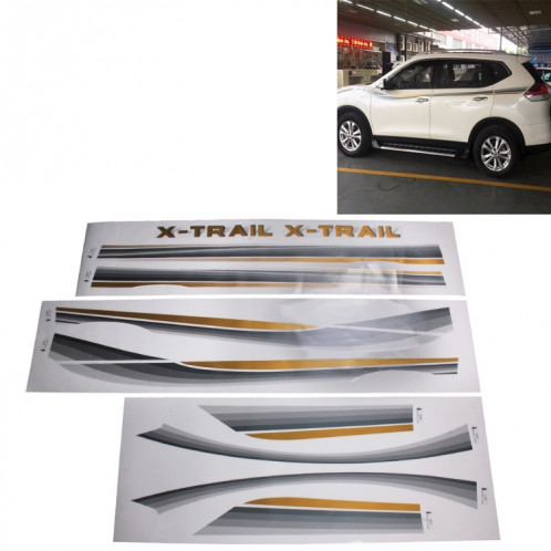 La voiture de marque de bande décorative de corps de 3 PCS SUV rationalisent l'autocollant brillant pour la série de Honda CRV Nissarl X-Trail / Qashqai / Murano SH66771021-011