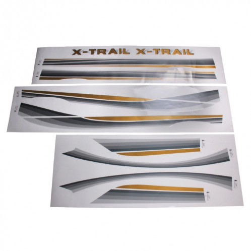 La voiture de marque de bande décorative de corps de 3 PCS SUV rationalisent l'autocollant brillant pour la série de Honda CRV Nissarl X-Trail / Qashqai / Murano SH66771021-011