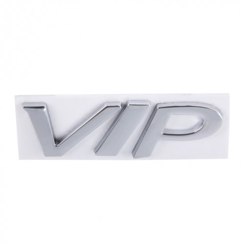 Autocollant sans voiture VIP en métal brillant (argent) SH715S1404-05