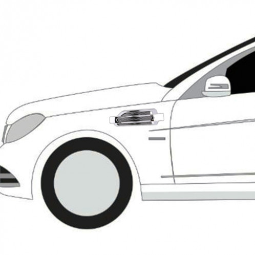 Autocollant décoratif aléatoire pour voiture, style 2 PCS (argent) SH958S1005-07