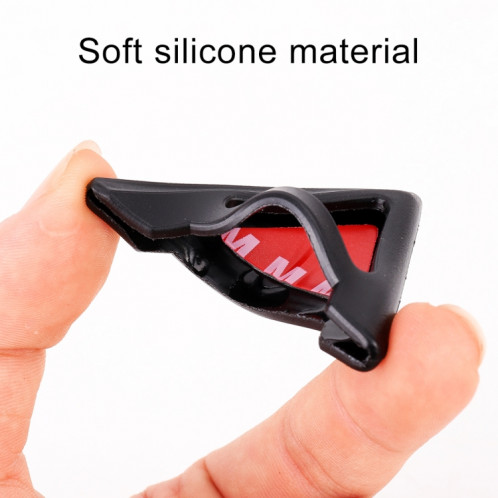 Protecteur d'angle de porte autocollant en silicone universel pour carrosserie (noir) SH982B551-08