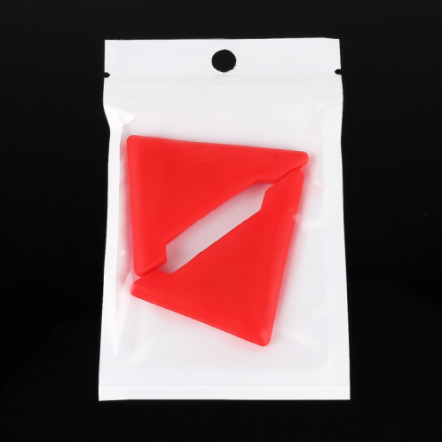 Protecteur d'angle de porte autocollant en silicone universel pour carrosserie (rouge) SH982R1637-08