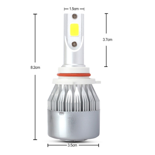 2 PCS 9005 18W 1800 LM 8000K IP68 Casnbus phare à courant constant de voiture LED avec 2 lampes COB, DC 9-36V (lumière bleue glacée) SH08BB950-011