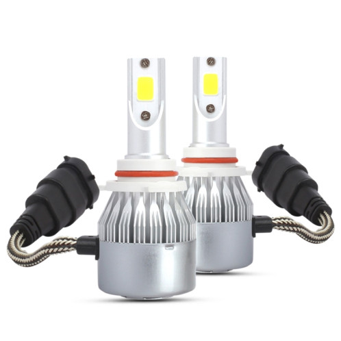 2 PCS 9005 18W 1800 LM 3000K IP68 Casnbus phare de voiture à courant constant LED avec 2 lampes COB, DC 9-36V (lumière dorée) SH08JL442-011
