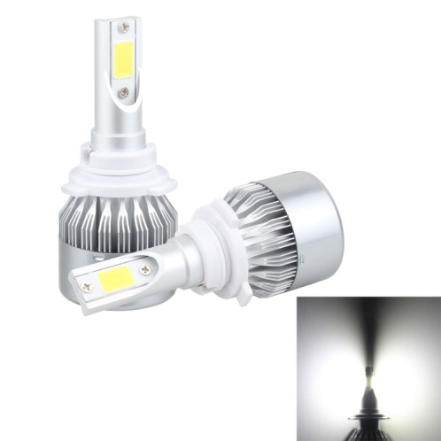 2 PCS 9005 18W 1800 LM 6000K IP68 Casnbus phare à courant constant de voiture LED avec 2 lampes COB, DC 9-36V (lumière blanche) SH08WL1498-07