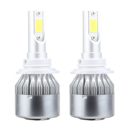 2 PCS 9005 18W 1800 LM 6000K IP68 Casnbus phare à courant constant de voiture LED avec 2 lampes COB, DC 9-36V (lumière blanche) SH08WL1498-07