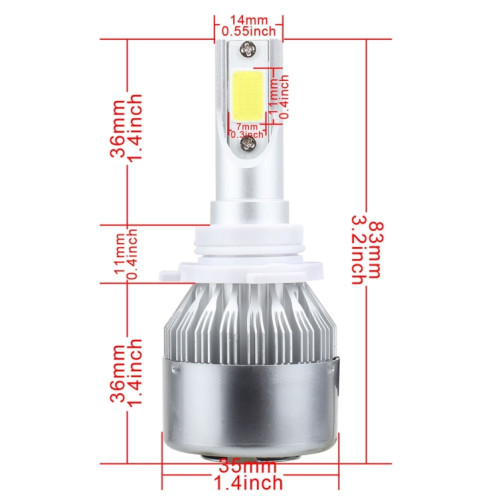 2 PCS 9005 18W 1800 LM 6000K IP68 Casnbus phare à courant constant de voiture LED avec 2 lampes COB, DC 9-36V (lumière blanche) SH08WL1498-07