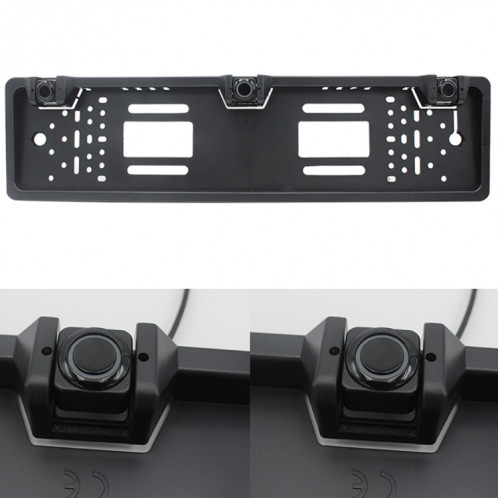 Capteur de stationnement de cadre de plaque d'immatriculation de voiture sans fil Europe PZ300L-W Radar de recul avec 3 détecteurs Radar SH71481032-08