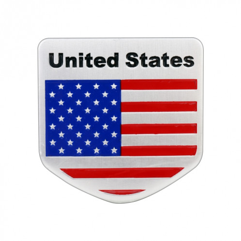 Forme de demi-cercle de motif de drapeau des USA de voiture-autocollant décoratif aléatoire SH7154713-05