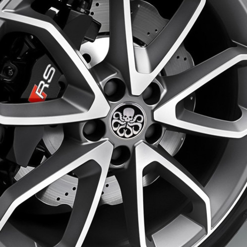 4 PCS autocollant décoratif moyeu de roue, motif crâne, style voiture, diamètre: 5,8 cm SH71561904-07