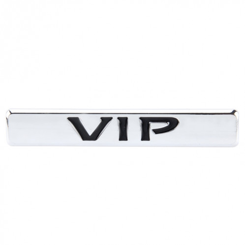 Autocollants VIP Auto VIP Autocollants de voiture autocollants 3D autocollants de voiture logo VIP mode en métal, taille: 9.5 * 1.5cm (Argent) SH301S260-05