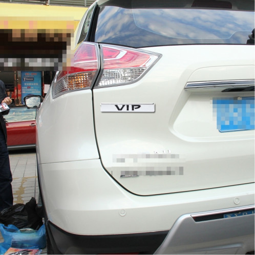 Autocollants VIP Auto VIP Autocollants de voiture autocollants 3D autocollants de voiture logo VIP mode en métal, taille: 9.5 * 1.5cm (Argent) SH301S260-05