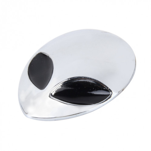 Autocollant auto en forme de tête d'assistante 3D, autocollants de voitures de mode en métal (argent) SH307S1409-06