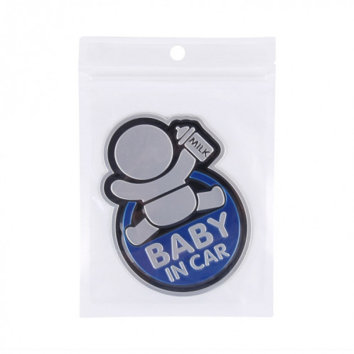 Bébé dans la voiture Happy Drinking Milk Infant Adoreable Style Autocollant sans voiture (Bleu) SH512L202-05