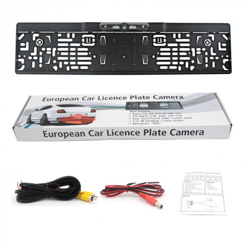 PZ-424 Europe cadre de plaque d'immatriculation de voiture caméra de vue arrière de 170 degrés SH75871676-07