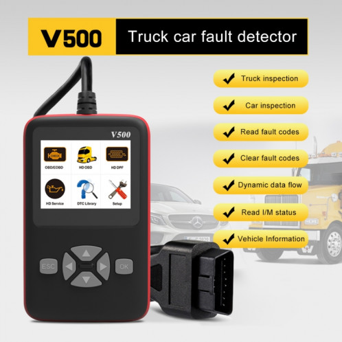 V500 Trunk HD Reading Card Professional OBDII Diagnostic Code Scanner Tool SH77401137-09