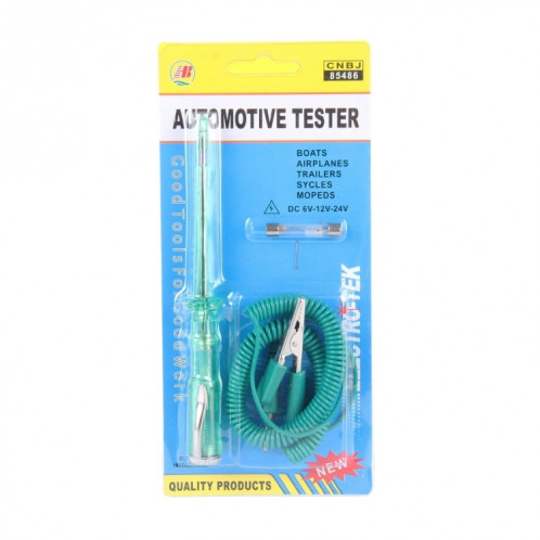 CNJB-85486 Testeur de Circuit et Détecteur de Tension Électrique Set avec Clip Crocodile et Lampe Remplaçable 6-24V, Longueur de Fil: 80cm SC796427-07