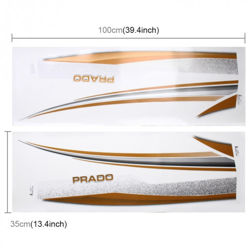 4 PCS SUV corps bande décorative marque voiture rationaliser brillant autocollant pour 2014 Version Prado SH83081133-07
