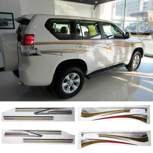4 PCS SUV Corps Bande Décorative Marque De Voiture Rationaliser Shining Sticker pour 2016 Version Prado SH83101385-05
