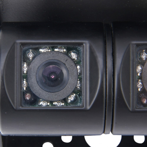 Dual Head Universal 720 × 540 Pixel efficace PAL 50HZ / NTSC 60HZ CCD Caméra de recul étanche avec 24 lampes LED (noir) SH330B853-08
