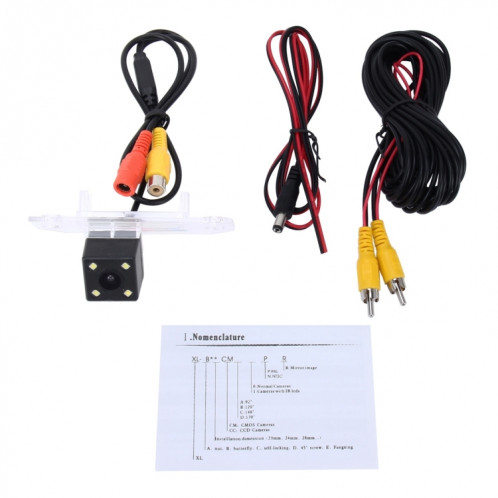 720 × 540 efficace Pixel PAL 50HZ / NTSC 60HZ CMOS II Caméra de recul étanche Vue arrière de voiture avec 4 lampes LED pour 2010-2013 Version Fox Sedan SH83401518-08