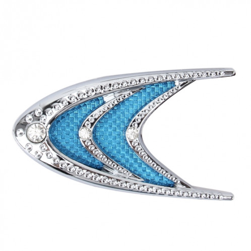 Autocollant décoratif en plastique pour voiture, 2 PCS, Taille: 10.0 x 5.0cm (Argent + Bleu) SH86701012-06