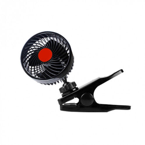 Huxin HX-T604E 12 W 6 pouces 360 degrés réglable Clip de rotation une tête à faible bruit Mini voiture électrique ventilateur avec commutateur à rouleau, DC24V SH88491552-07