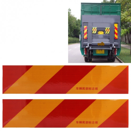 2 autocollants de panneau d'avertissement arrière automatique de 56cm × 13cm de voiture de PCS pour le camion et le fourgon SH91311485-06