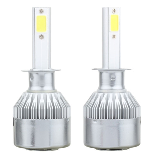 2 PCS H1 18W 1800 LM 6000K IP68 Canbus phare de voiture à courant constant LED avec 2 lampes COB, DC 9-36V (lumière blanche) SH10WL574-08