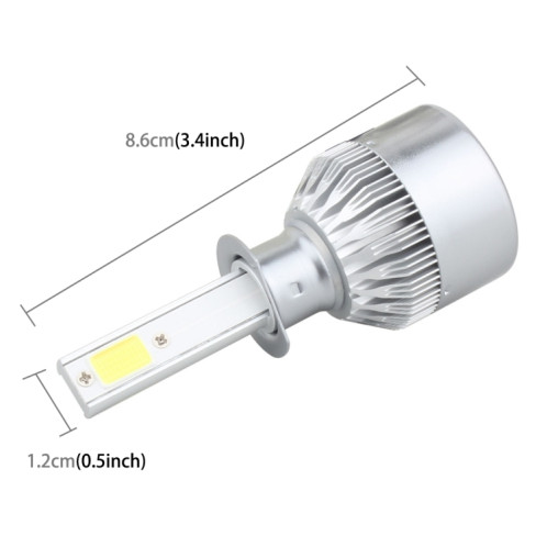 2 PCS H1 18W 1800 LM 6000K IP68 Canbus phare de voiture à courant constant LED avec 2 lampes COB, DC 9-36V (lumière blanche) SH10WL574-08