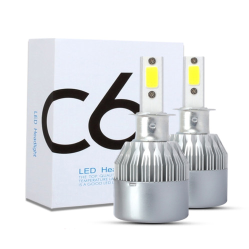 2 PCS H3 18W 1800 LM 8000K IP68 Canbus phare de voiture à courant constant LED avec 2 lampes COB, DC 9-36V (lumière bleue glacée) SH11BB1939-011