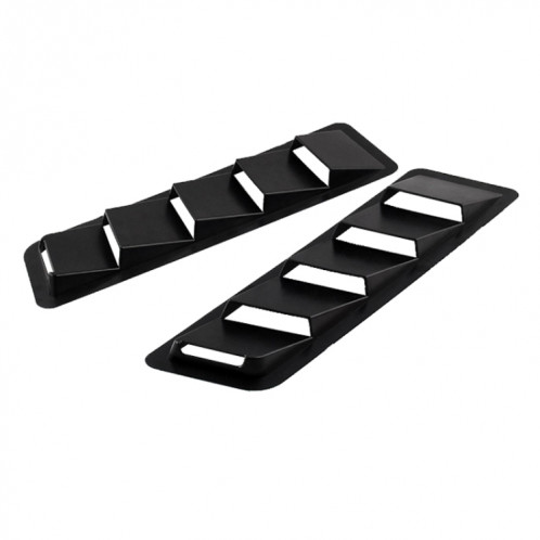 2 PCS Prise d'air universelle de voiture Capot Capot Paralume de ventilation Ensemble de garniture de panneau de refroidissement (Noir) SH631B961-08
