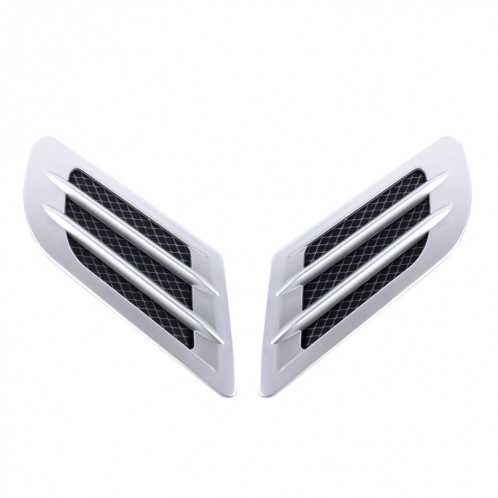 2 PCS Euro Style Débit d'air décoratif Admission Turbo Capot Couvercle de grille d'aération latérale avec autocollant auto-adhésif (Gris) SH914H376-06
