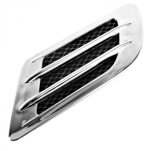 2 PCS Euro Style Débit d'air décoratif Admission Turbo Capot Couvercle de grille d'aération latérale avec autocollant auto-adhésif (Gris) SH914H376-06