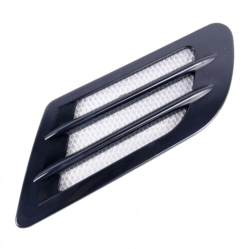 2 PCS Style Euro En Métal Décoratif Flux D'air Admission Turbo Capot Capot Couverture De Grille D'évent Côté Avec Autocollant Autocollant (Noir) SH915B1880-06