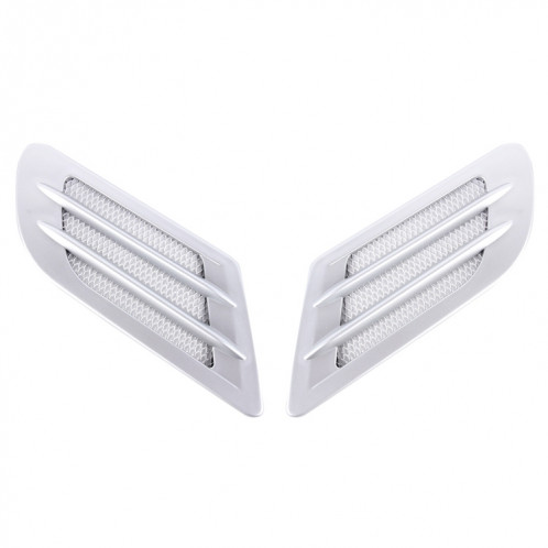 2pcs style euro en métal flux décoratif prise d'air turbo capot capuchon côté couvercle de la grille d'aération avec autocollant auto-adhésif (gris) SH915H1904-06