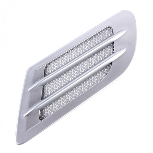 2pcs style euro en métal flux décoratif prise d'air turbo capot capuchon côté couvercle de la grille d'aération avec autocollant auto-adhésif (gris) SH915H1904-06
