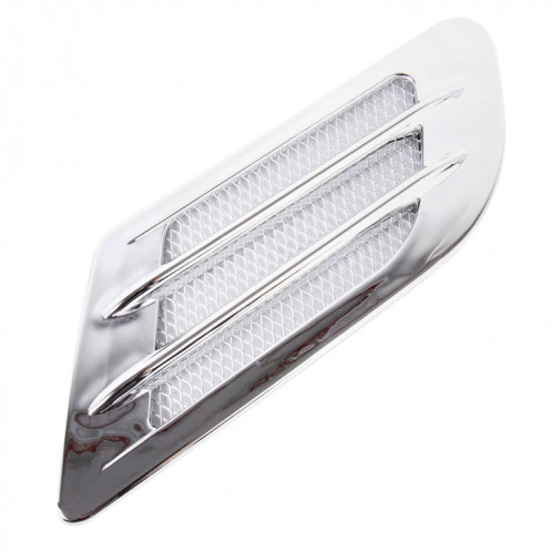 2pcs style euro en métal flux d'air décoratif entrée turbo capuchon capot couvercle de ventilation latérale avec autocollant auto-adhésif (argent) SH915S687-06