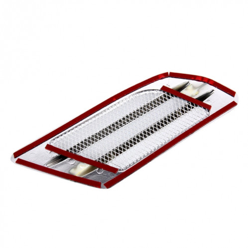 2pcs style euro en métal flux d'air décoratif entrée turbo capuchon capot couvercle de ventilation latérale avec autocollant auto-adhésif (argent) SH915S687-06